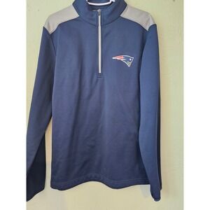 New England Patriots NFL Team Apparel Quarter Zip Pullover Mens Medium